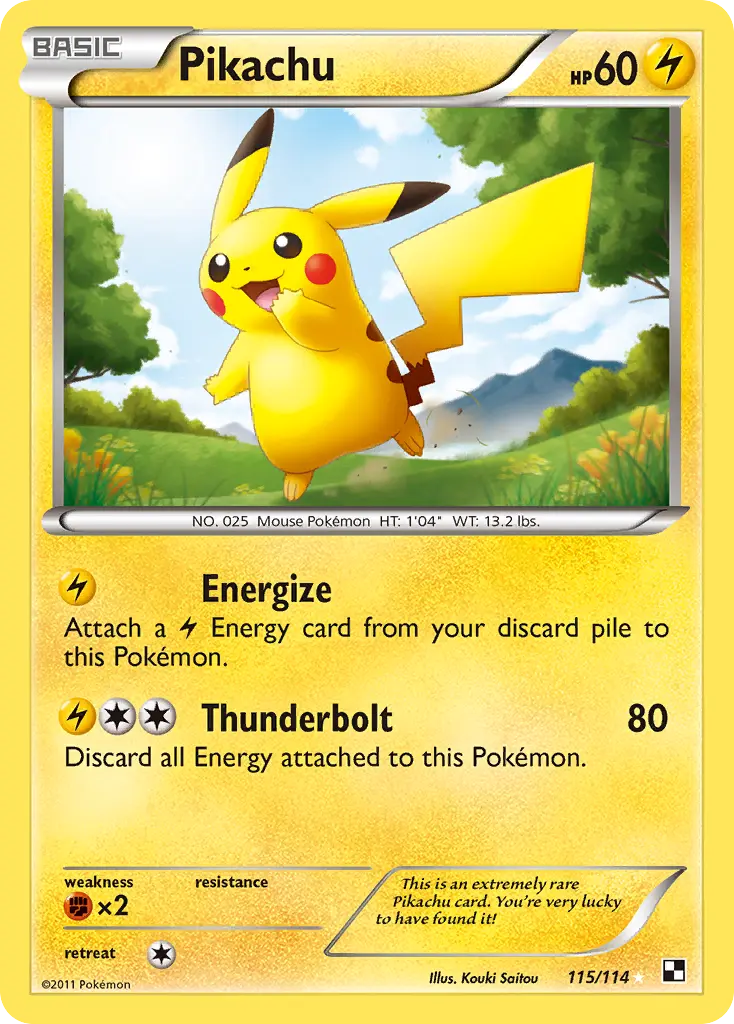 Pikachu — Black & White