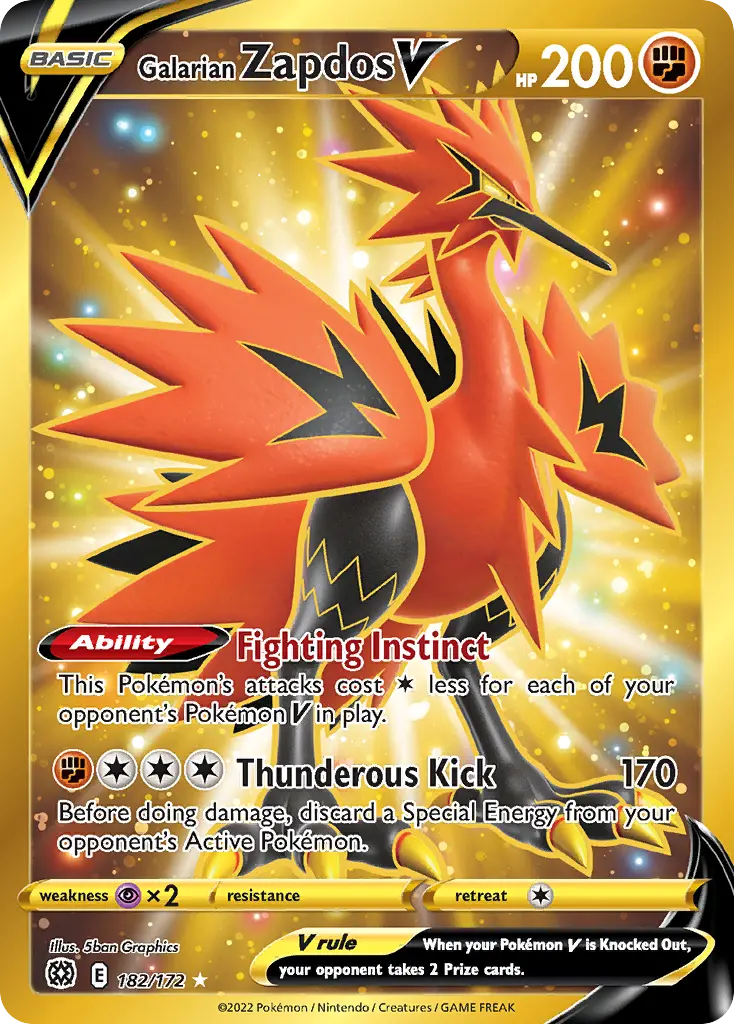 Galarian Zapdos V — Brilliant Stars