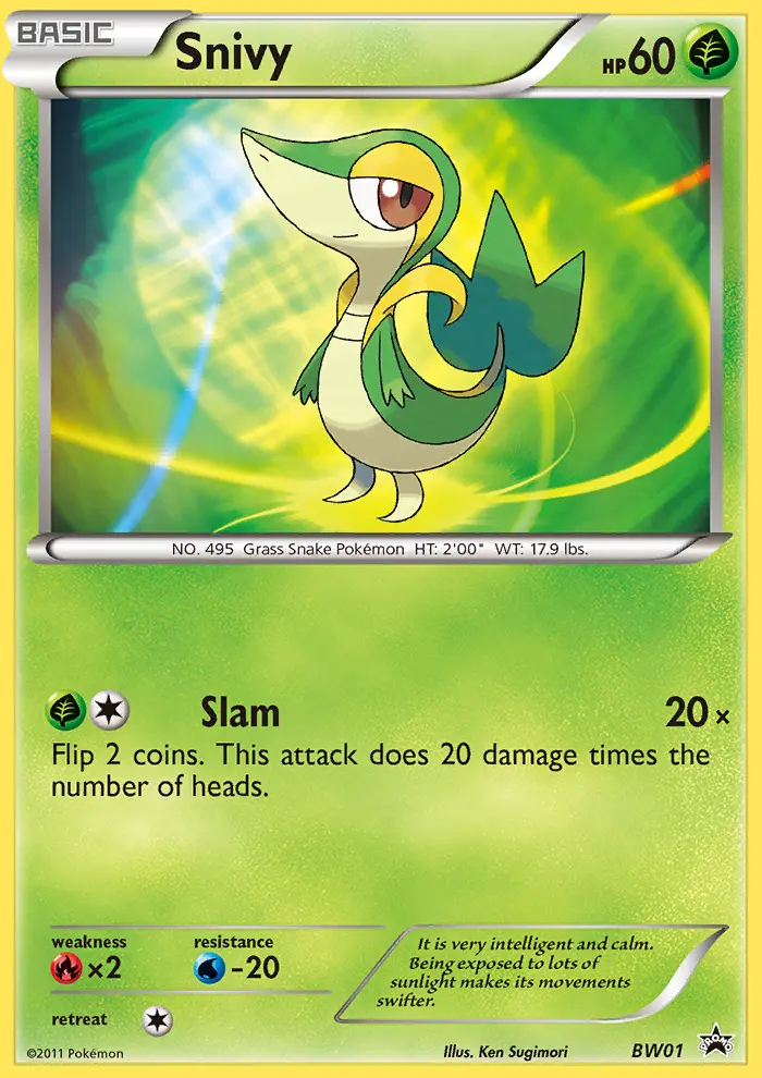 Snivy — BW Black Star Promos