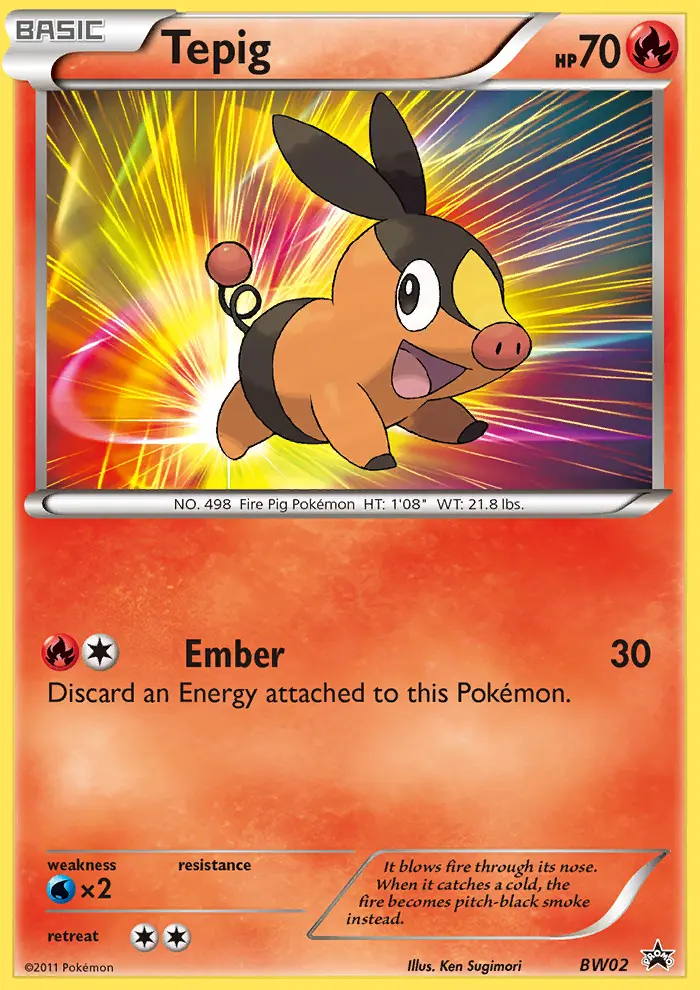 Tepig — BW Black Star Promos