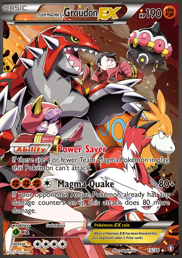 Team Magma's Groudon-EX — Double Crisis