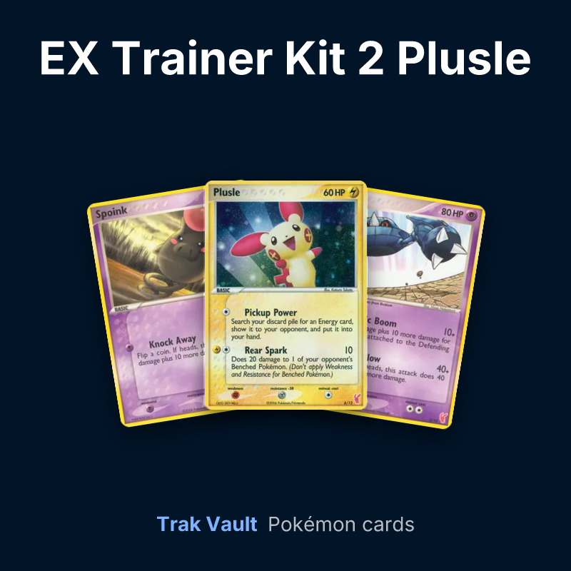 EX Trainer Kit 2 Plusle Pokémon cards: Spoink, Plusle and Metang