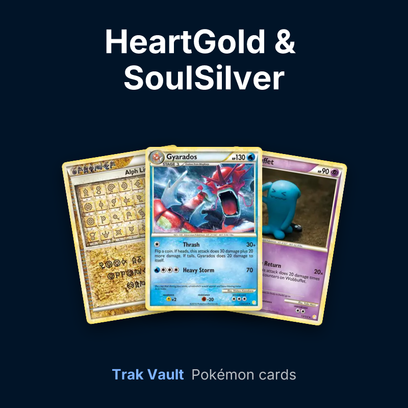 HeartGold & SoulSilver Pokémon cards: Alph Lithograph, Gyarados and Wobbuffet