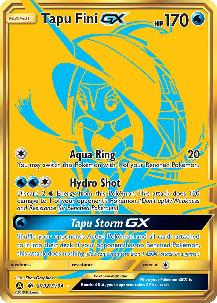 Tapu Fini-GX — Hidden Fates Shiny Vault