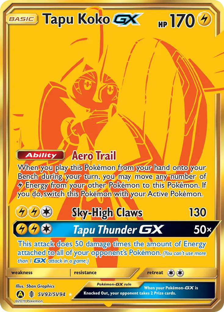 Tapu Koko-GX — Hidden Fates Shiny Vault