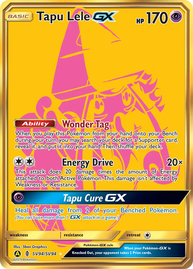 Tapu Lele-GX — Hidden Fates Shiny Vault