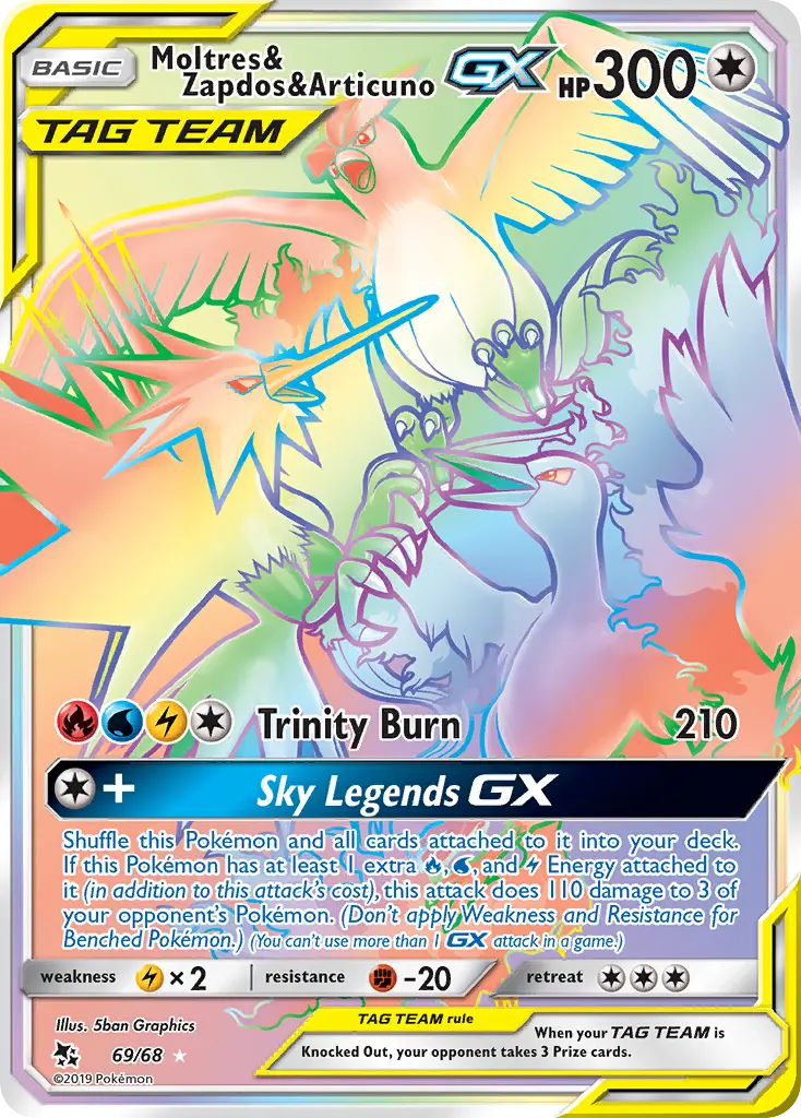 Moltres & Zapdos & Articuno-GX — Hidden Fates