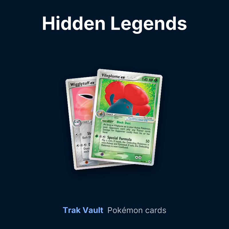 Hidden Legends Pokémon cards: Groudon, Wigglytuff ex and Vileplume ex