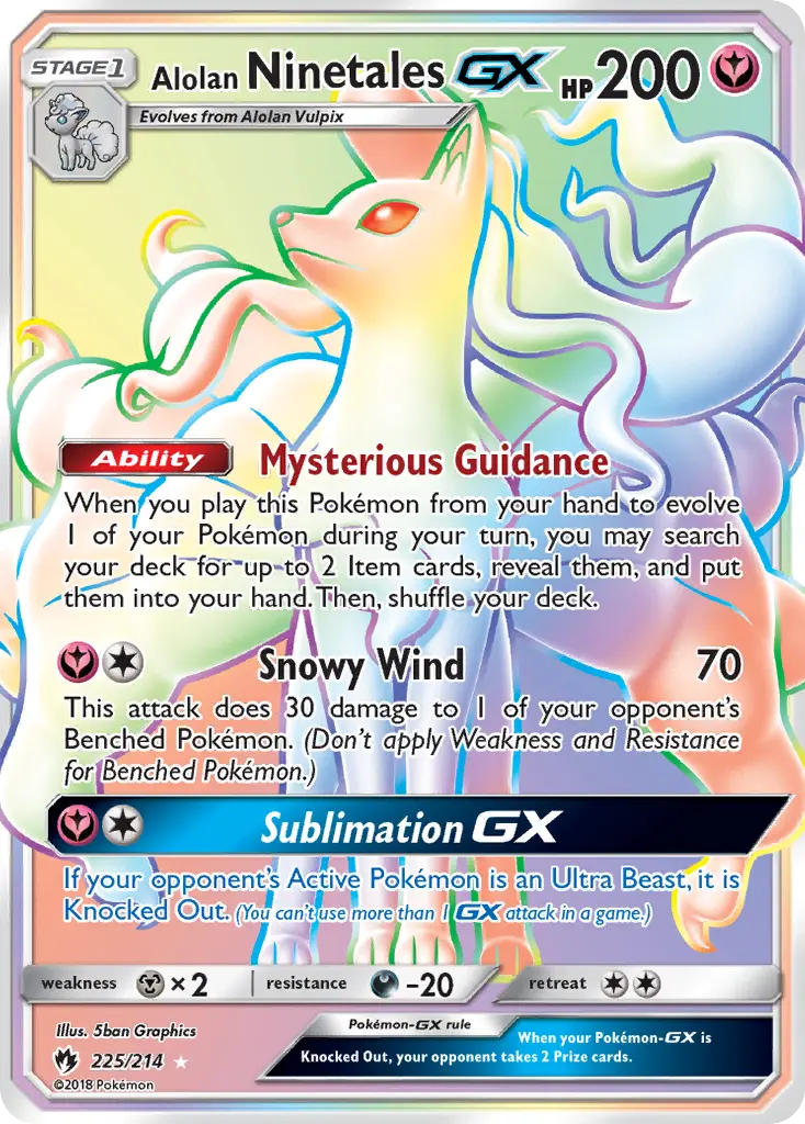 Alolan Ninetales-GX — Lost Thunder
