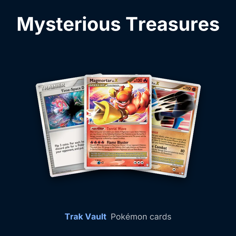 Mysterious Treasures Pokémon cards: Time-Space Distortion, Magmortar LV.X and Lucario LV.X