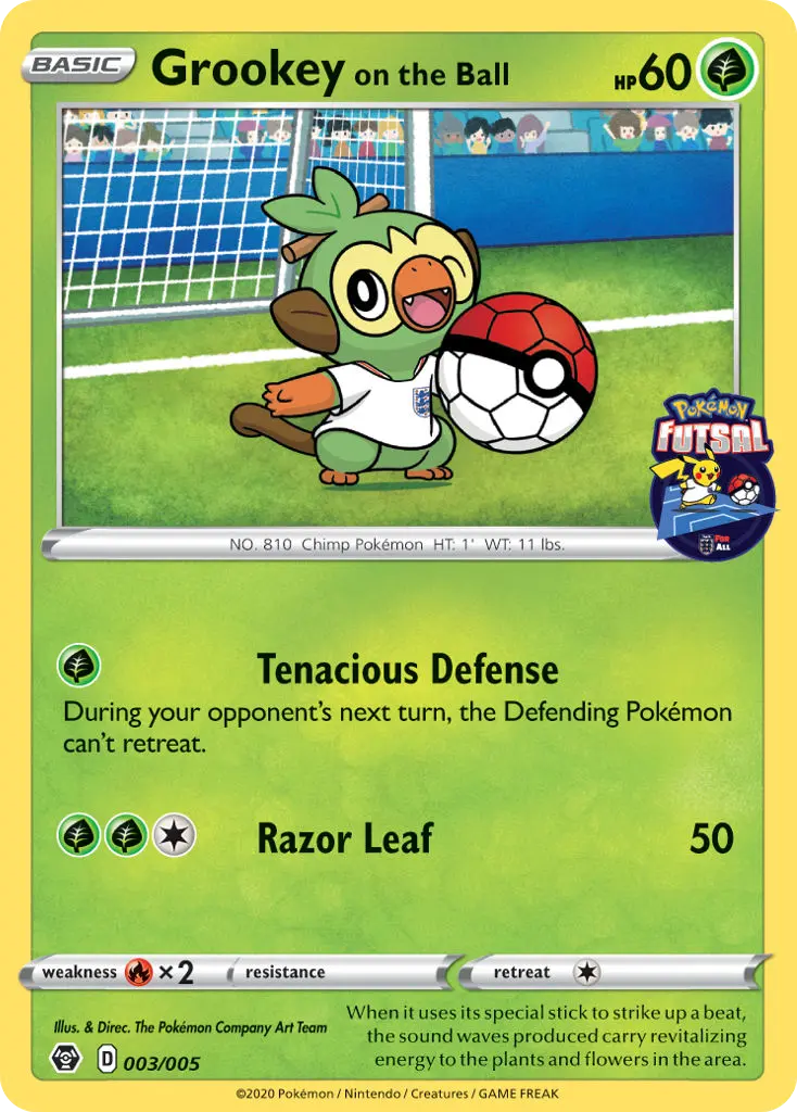 Grookey on the Ball — Pokémon Futsal Collection