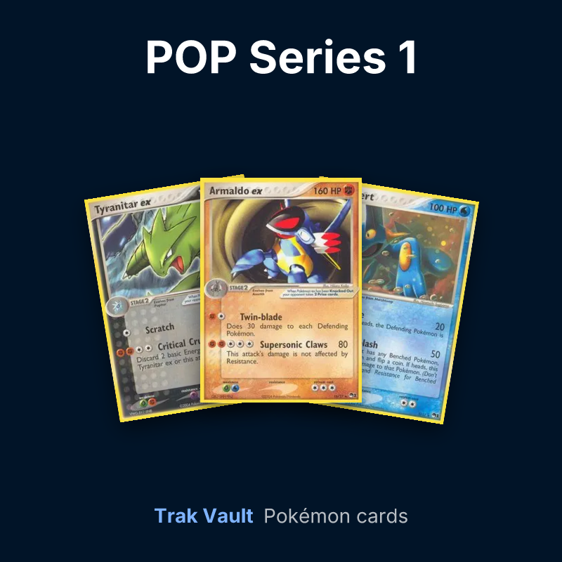 POP Series 1 Pokémon cards: Tyranitar ex, Armaldo ex and Swampert