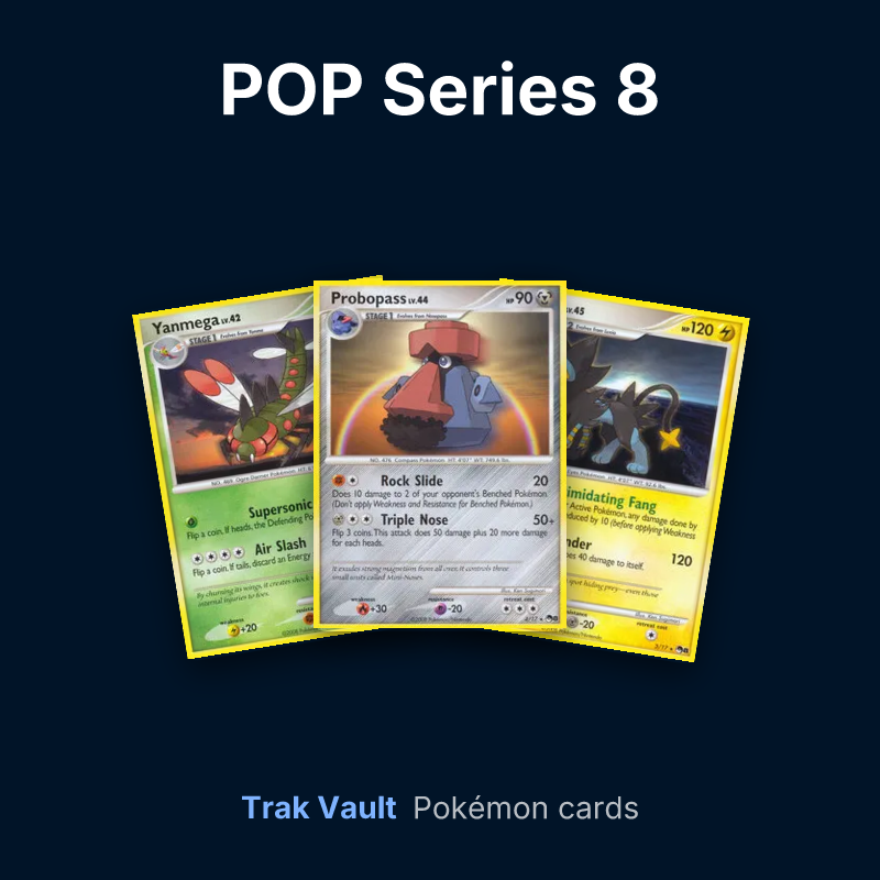 POP Series 8 Pokémon cards: Yanmega, Probopass and Luxray
