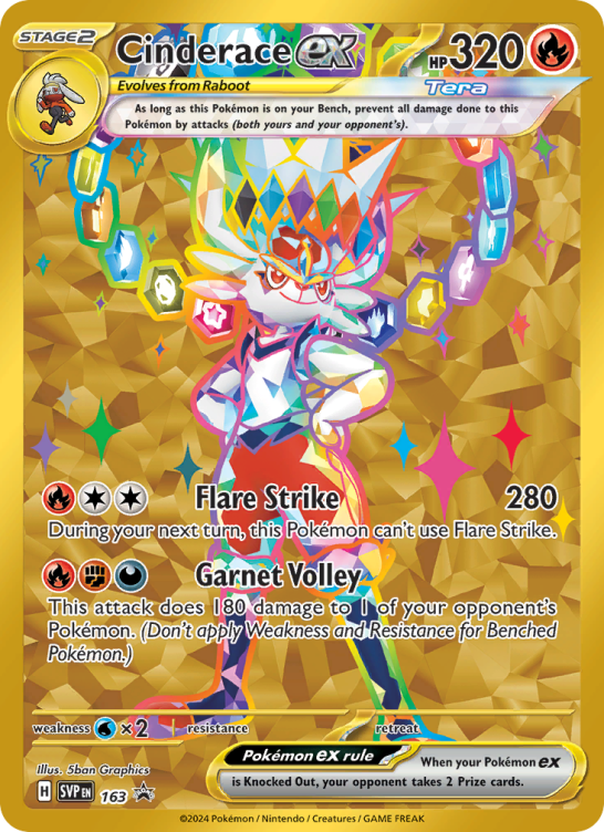 Cinderace ex — Scarlet & Violet Black Star Promos