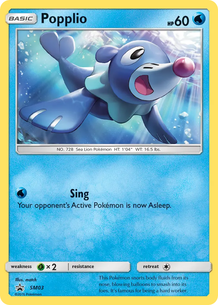 Popplio — SM Black Star Promos