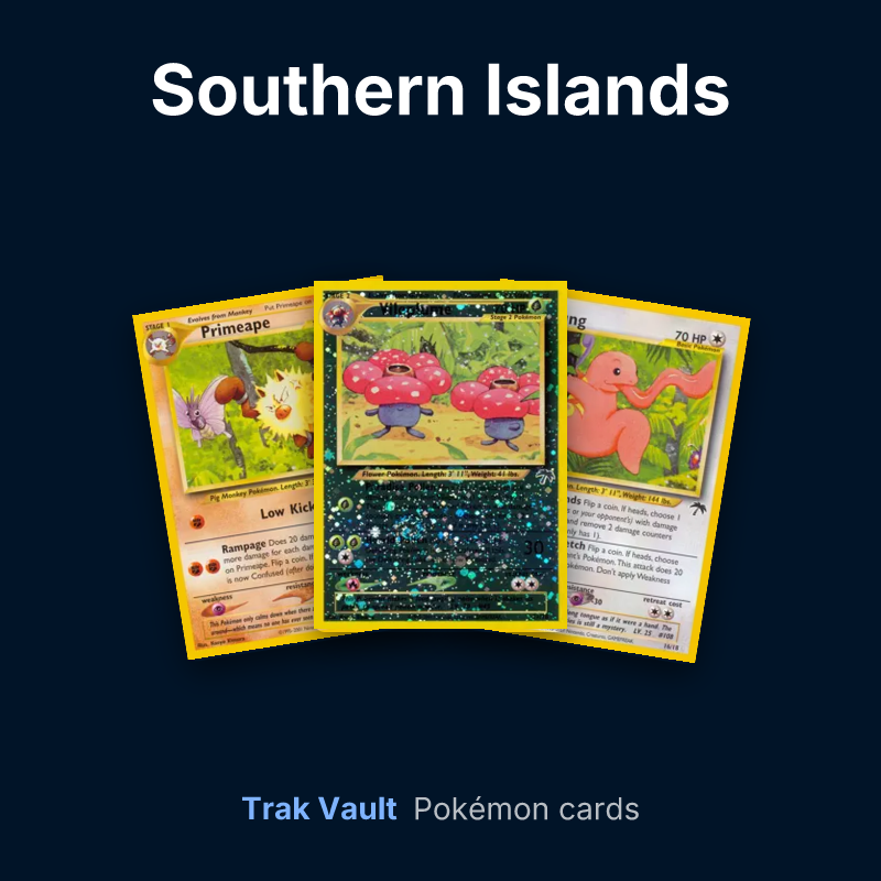 Southern Islands Pokémon cards: Primeape, Vileplume and Lickitung