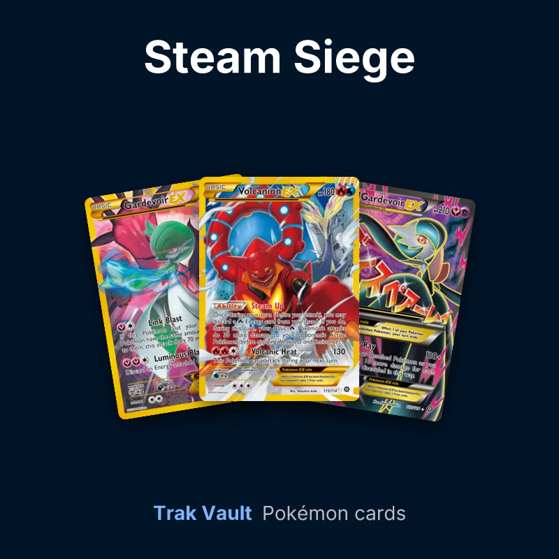 Steam Siege Pokémon cards: Gardevoir-EX, Volcanion-EX and M Gardevoir-EX