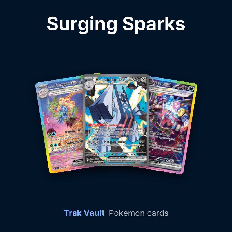 Surging Sparks Pokémon cards: Alolan Exeggutor ex, Archaludon ex and Hydreigon ex