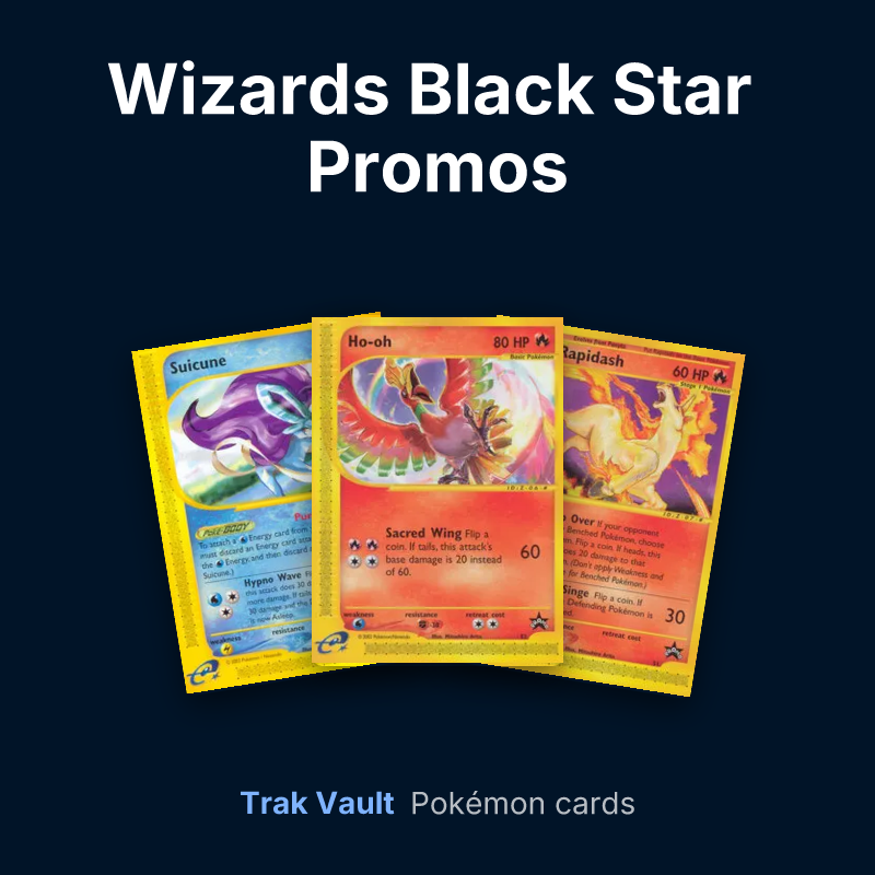 Wizards Black Star Promos Pokémon cards: Suicune, Ho-oh and Rapidash