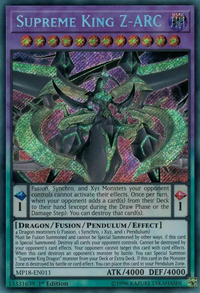 Supreme King Z-ARC — 2018 Mega-Tin Mega Pack