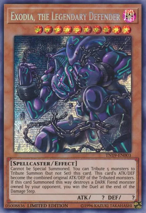 Exodia, the Legendary Defender — 2019 Gold Sarcophagus Tin