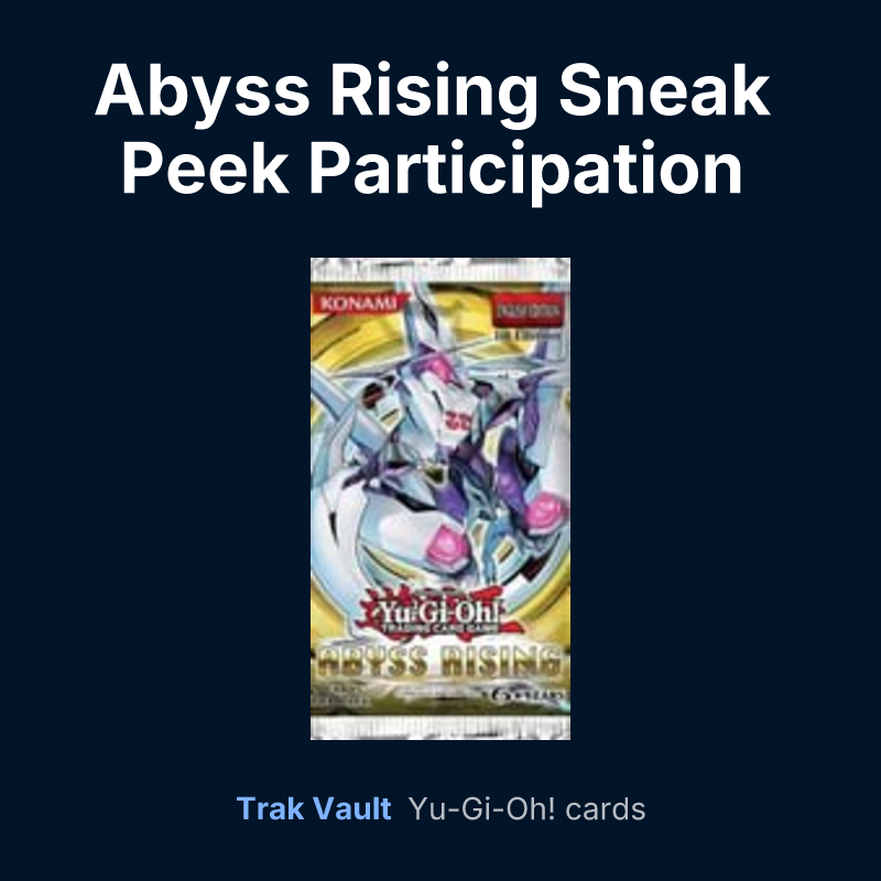 Abyss Rising Sneak Peek Participation Card — Yu-Gi-Oh! card list