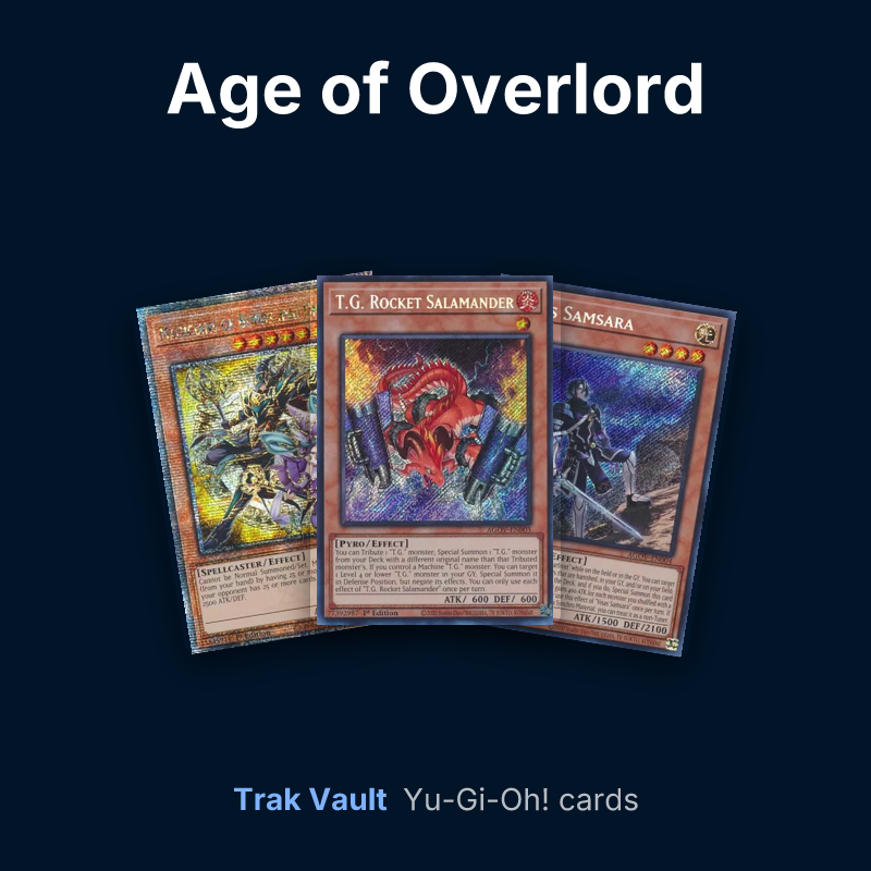 Age of Overlord Yu-Gi-Oh! cards: Magicians of Bonds and Unity, T.G. Rocket Salamander and Visas Samsara