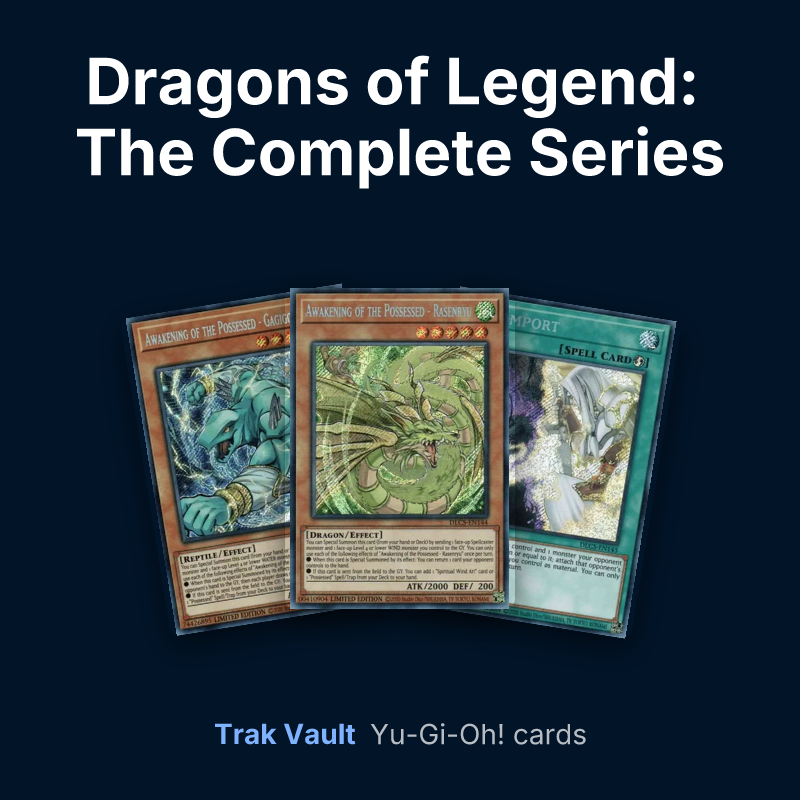 Dragons of Legend: The Complete Series Yu-Gi-Oh! cards: Awakening of the Possessed - Gagigobyte, Awakening of the Possessed - Rasenryu and Xyz Import