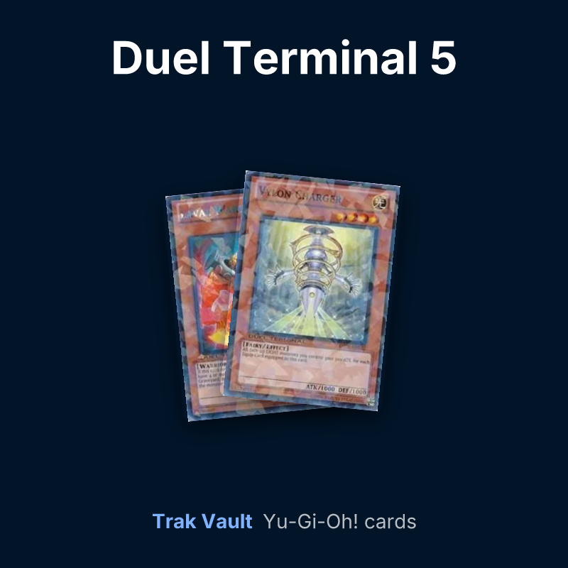 Duel Terminal 5 Yu-Gi-Oh! cards: Laval Warrior and Vylon Charger