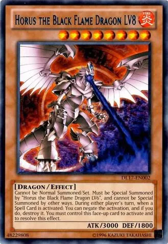 Horus the Black Flame Dragon LV8 — Duelist League 17 participation cards