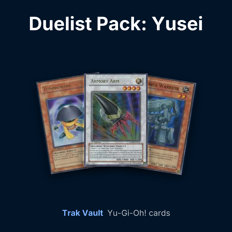 Duelist Pack: Yusei Yu-Gi-Oh! cards: Tuningware, Armory Arm and Fortress Warrior