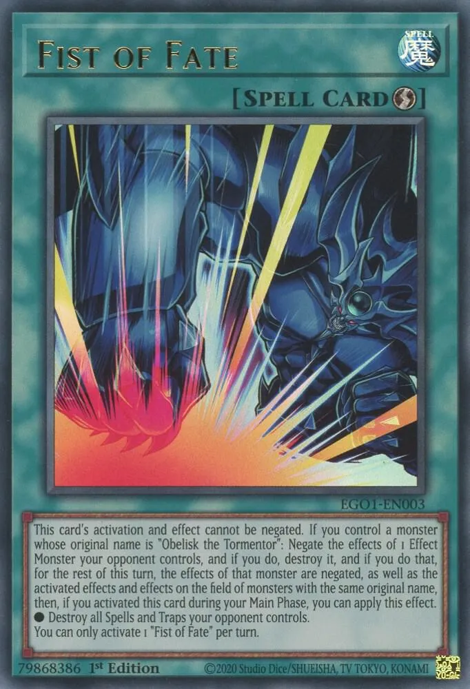 Fist of Fate — Egyptian God Deck: Obelisk the Tormentor