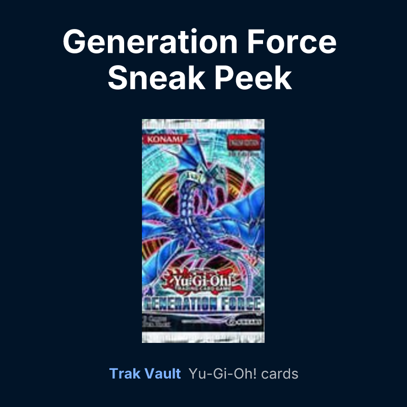 Generation Force Sneak Peek Participation Card — Yu-Gi-Oh! card list