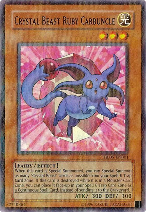 Crystal Beast Ruby Carbuncle — Hobby League 5 participation card A