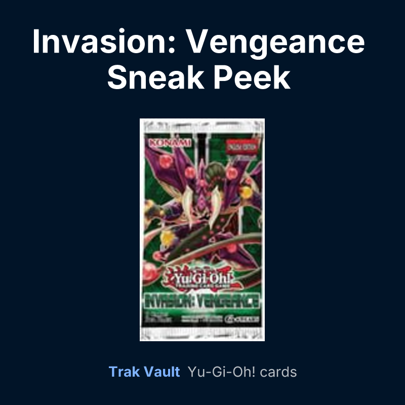 Invasion: Vengeance Sneak Peek Participation Card — Yu-Gi-Oh! card list