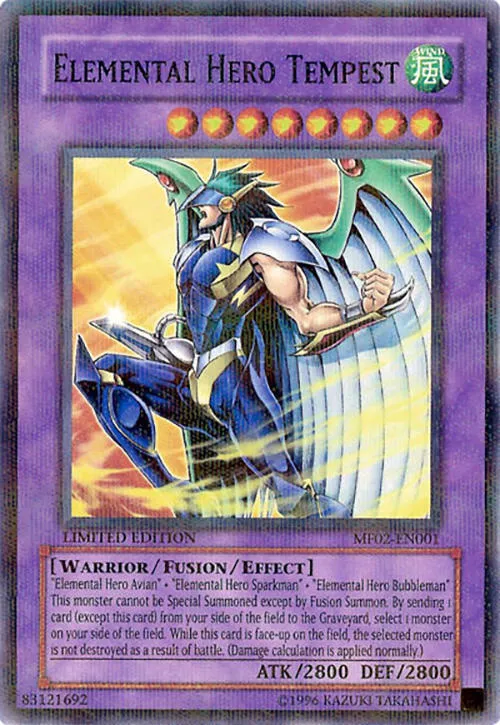 Elemental HERO Tempest — Mattel Action Figure promotional cards: Series 2