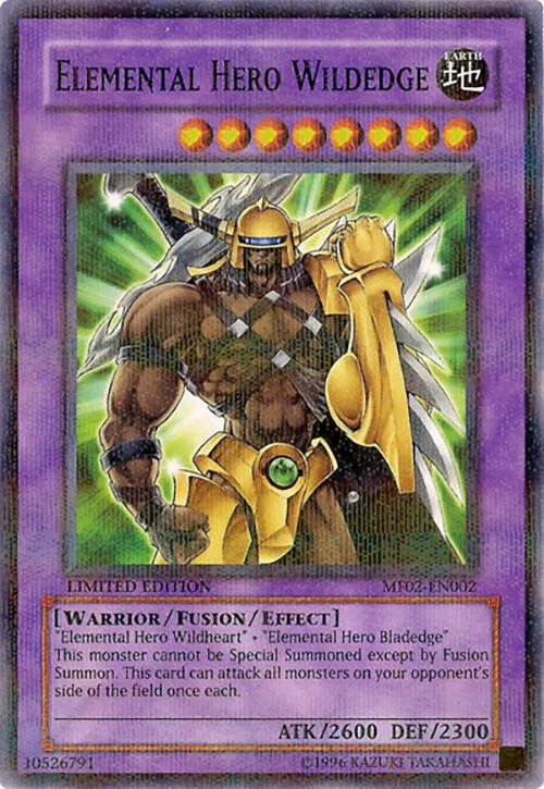 Elemental HERO Wildedge — Mattel Action Figure promotional cards: Series 2