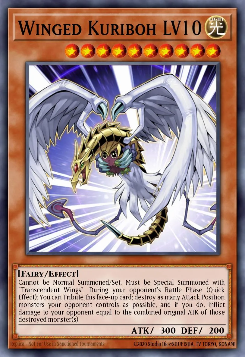 Winged Kuriboh LV10 — Mattel Action Figure promotional cards: Series 3