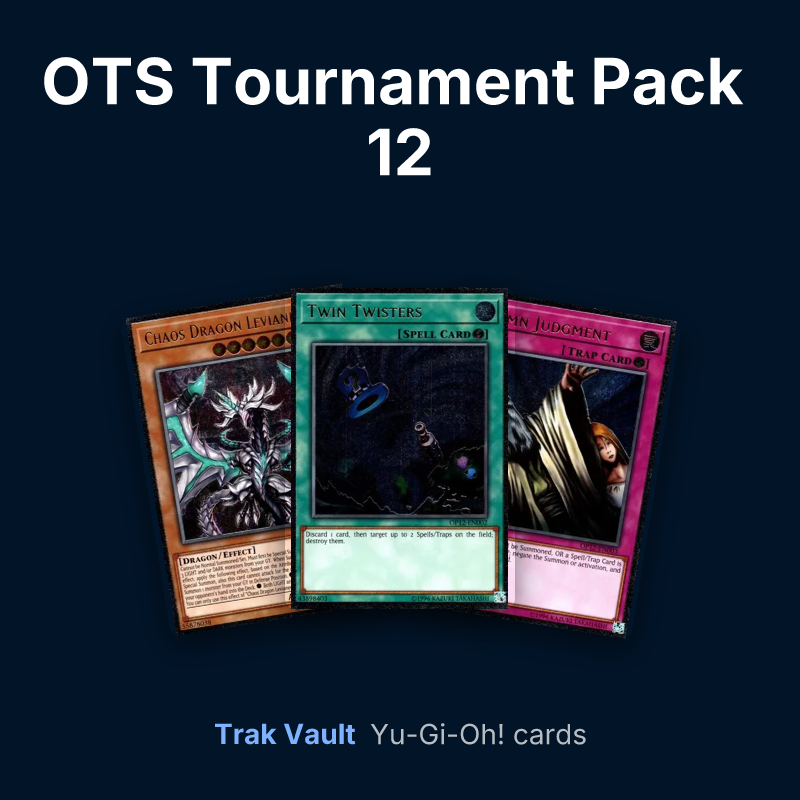 OTS Tournament Pack 12 Yu-Gi-Oh! cards: Chaos Dragon Levianeer, Twin Twisters and Solemn Judgment