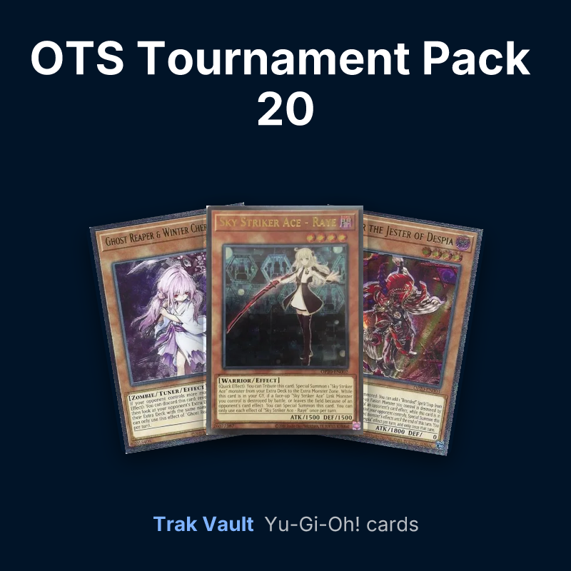 OTS Tournament Pack 20 Yu-Gi-Oh! cards: Ghost Reaper & Winter Cherries, Sky Striker Ace - Raye and Aluber the Jester of Despia