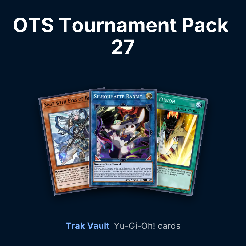 OTS Tournament Pack 27 Yu-Gi-Oh! cards: Sage with Eyes of Blue, Silhouhatte Rabbit and Dark Fusion