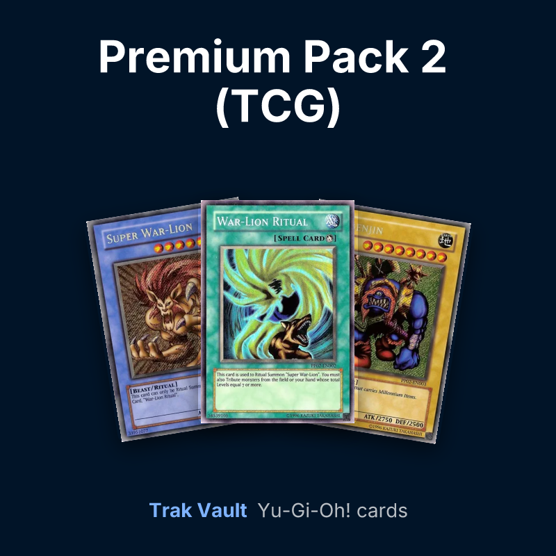 Premium Pack 2 (TCG) Yu-Gi-Oh! cards: Super War-Lion, War-Lion Ritual and Sengenjin