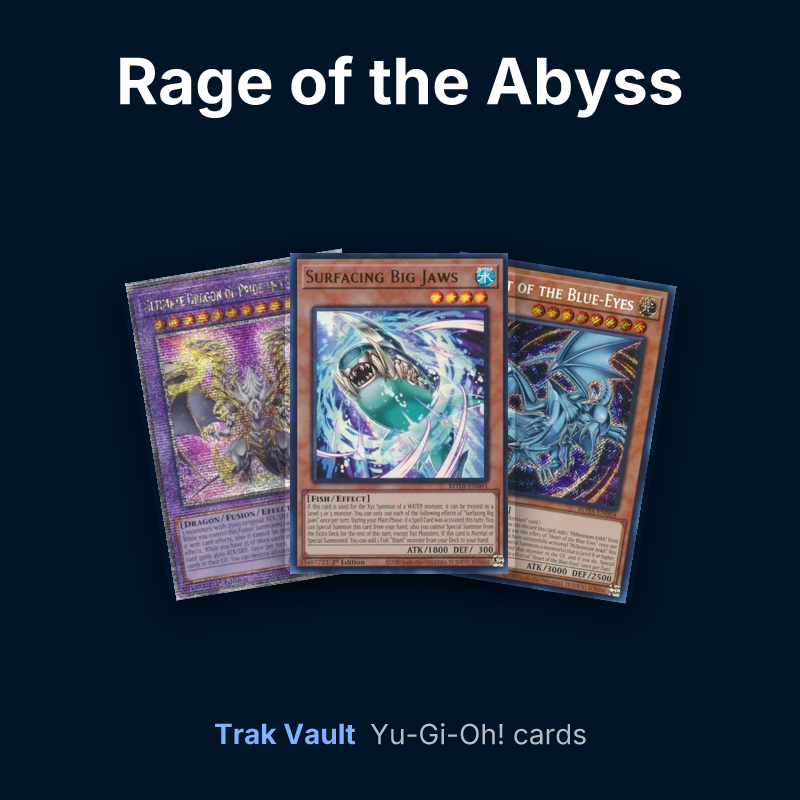 Rage of the Abyss Yu-Gi-Oh! cards: Ultimate Dragon of Pride and Soul, Surfacing Big Jaws and Heart of the Blue-Eyes