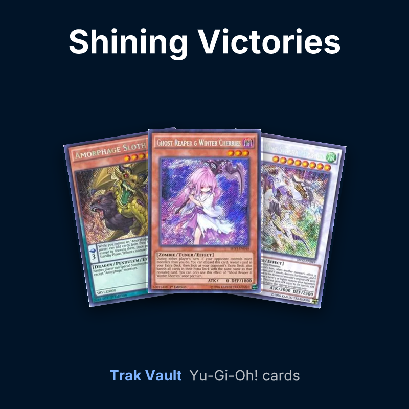 Shining Victories Yu-Gi-Oh! cards: Amorphage Sloth, Ghost Reaper & Winter Cherries and Crystal Wing Synchro Dragon