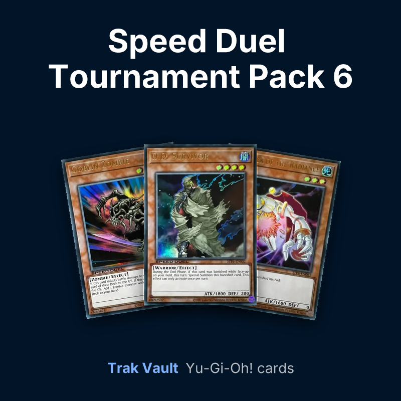 Speed Duel Tournament Pack 6 Yu-Gi-Oh! cards: Goblin Zombie, D.D. Survivor and Banisher of the Radiance
