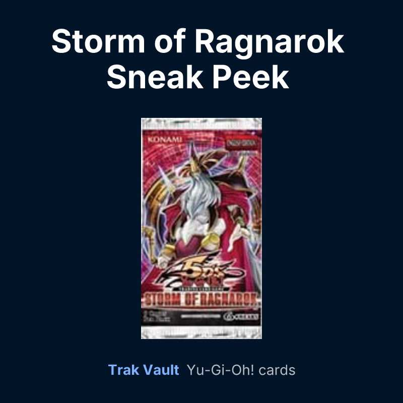 Storm of Ragnarok Sneak Peek Participation Card — Yu-Gi-Oh! card list