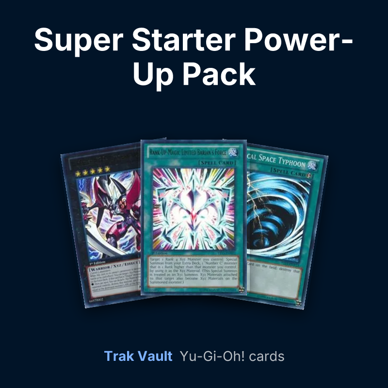 Super Starter Power-Up Pack Yu-Gi-Oh! cards: Number C39: Utopia Ray V, Rank-Up-Magic Limited Barian's Force and Mystical Space Typhoon