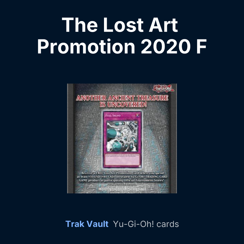 The Lost Art Promotion 2020 F — Yu-Gi-Oh! card list