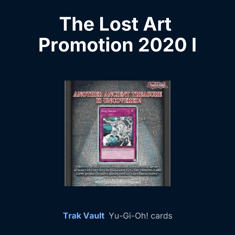 The Lost Art Promotion 2020 I — Yu-Gi-Oh! card list