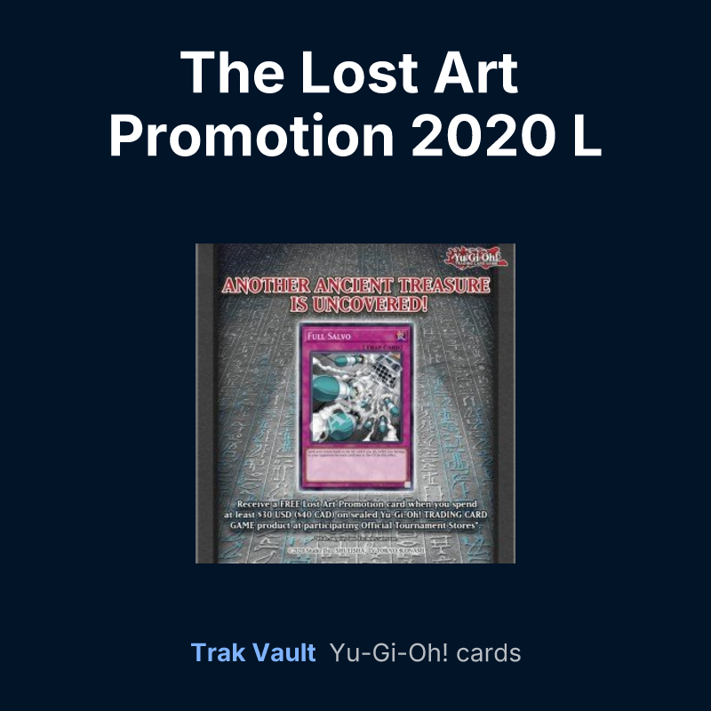 The Lost Art Promotion 2020 L — Yu-Gi-Oh! card list